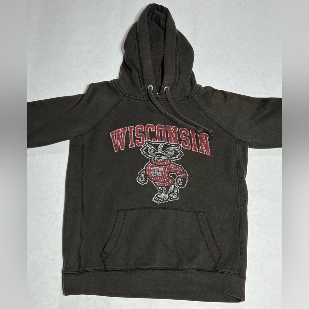 League Black Wisconsin Hoodie